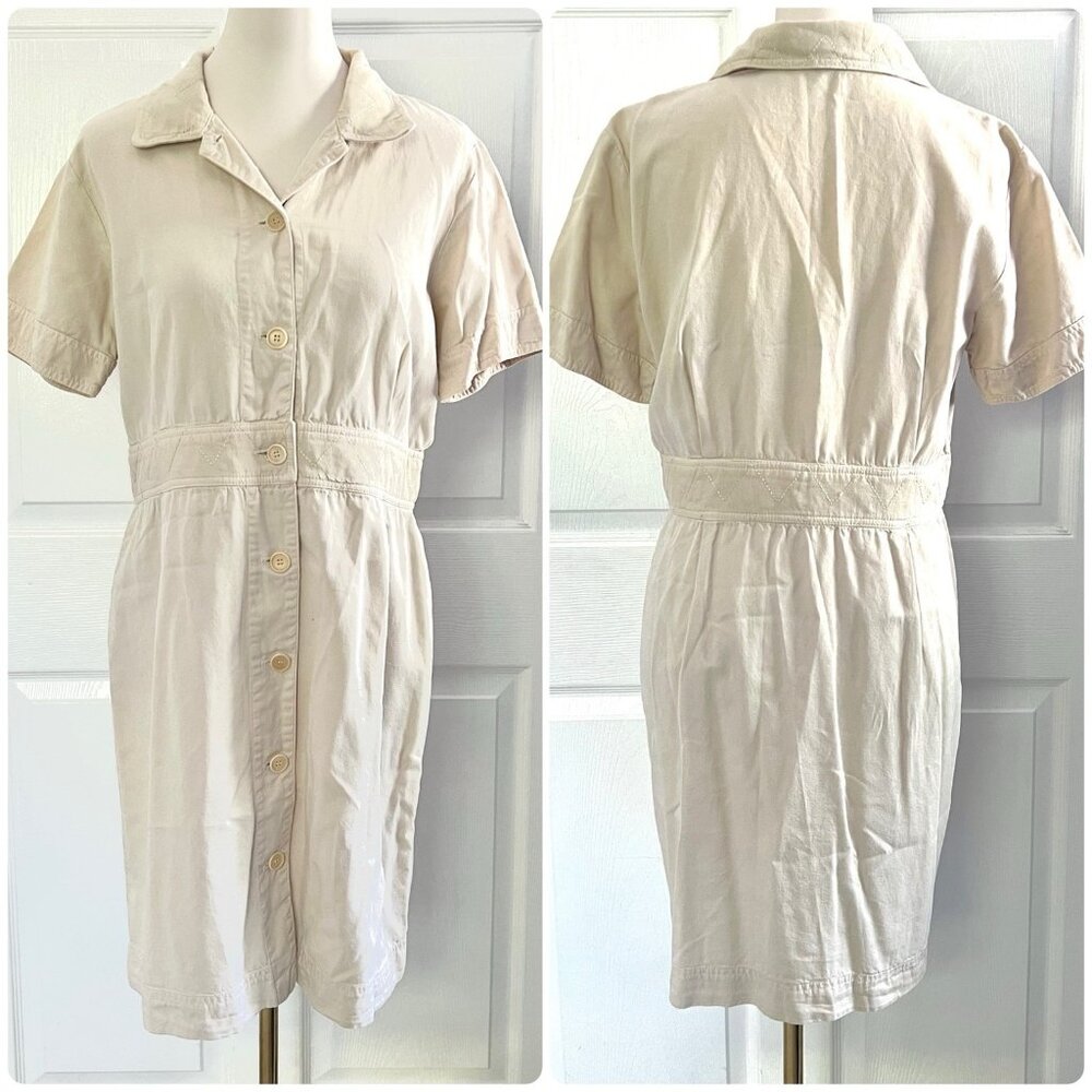 Johnny Was Cream Button-Front Mini Dress